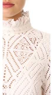 See by Chloe Lace Ruffle Neck Dress