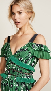 Self Portrait Cold Shoulder Floral Printed Dress