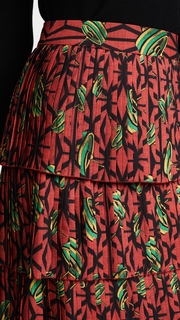 Stella Jean Printed Pleated Tiered Skirt