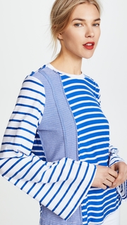 SJYP Uneven Stripe Tee