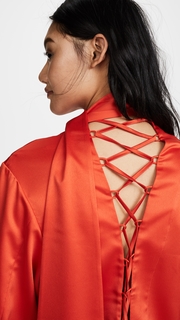 Solace London Reina Lace Up Back Top
