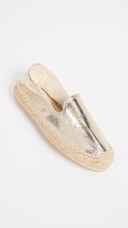 Soludos Platform Metallic Smoking Slippers