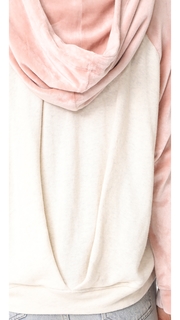 Splendid Colorblock Velour Hoodie