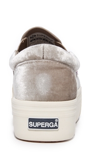 Superga 2314 Velvet Platform Slip On Sneakers