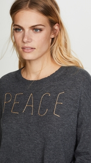 SUNDRY Peace Crew Neck Sweater