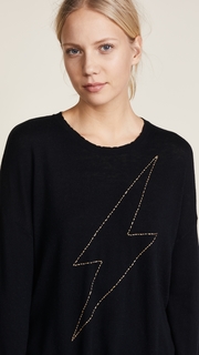 SUNDRY Metallic Bolt Crewneck
