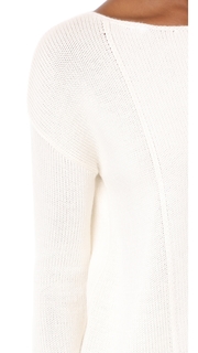 TSE Cashmere LS Intarsia Blocked Sweater