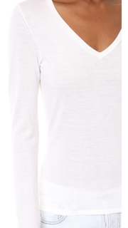 TSE Cashmere Long Sleeve V Neck Sweater