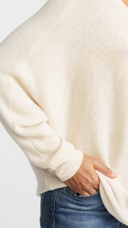 TSE Cashmere Asymmetrical Drape Cashmere Sweater