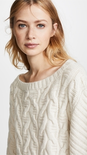 TSE Cashmere Asymmetrical Cable Cashmere Sweater