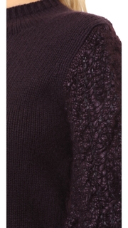 TSE Cashmere Cable Knit Mock Neck Sweater