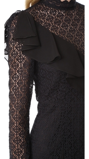 Temperley London Prairie Lace Ruffle Dress