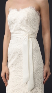 Theia Sweetheart Strapless Lace Gown