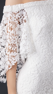 Theia Sasha Off the Shoulder Lace Gown