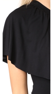 Three Dots One Shoulder Ruffle Dress