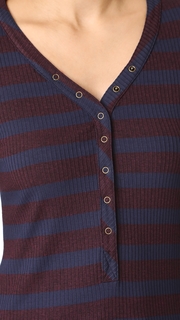 Three Dots Alpine Stripe Henley