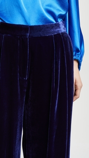 Tibi Stella Wide Leg Velvet Culottes