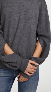 T by Alexander Wang Twisted Sleeve Sweater