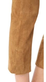 Vince Stretch Suede Cropped Pants