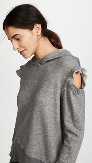 Wilt Ruffle Cold Shoulder Hoodie