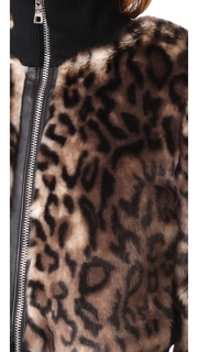 Won Hundred Jaden Leopard Bomber Jacket