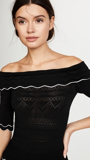 Yigal Azrouel Off the Shoulder Knit Top