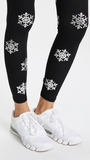 Terez Foil Snowflake Print Leggings