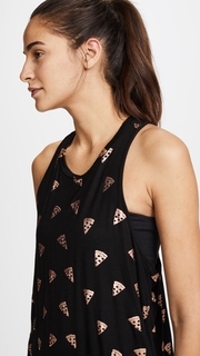 Terez Pizza Print Racerback Top