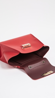 ZAC Zac Posen Eartha Iconic Top Handle Bag with Floral Strap