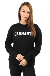 Толстовка классическая женская Carhartt WIP Wip College Sweatshirt Black / White