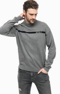 Серый джемпер из хлопка Calvin Klein Jeans