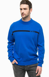Синий джемпер из хлопка Calvin Klein Jeans