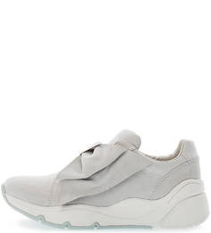 Кроссовки серого цвета с декоративным бантом Tamaris