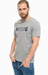 Хлопковая футболка с короткими рукавами Mustang