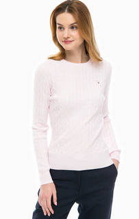 Розовый джемпер с косами Gant