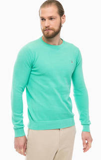 Мятный джемпер фактурной вязки Gant