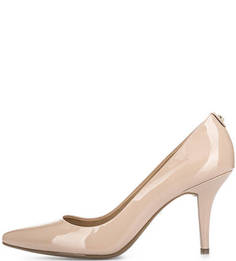 Бежевые лаковые туфли-лодочки Michael Michael Kors