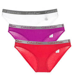 Комплект из трех трусов-слипов из хлопка Calvin Klein