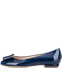 Синие лаковые балетки Högl
