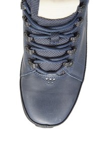 Синие ботинки из кожи с мехом №754 New Balance