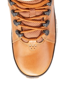 Коричневые ботинки из кожи с мехом №754 New Balance