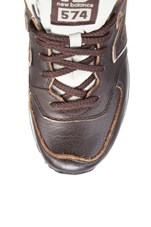 Коричневые кроссовки из кожи №574 New Balance