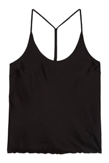 Черный топ на тонких бретелях T by Alexander Wang