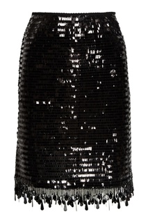 Черная юбка с пайетками Marc Jacobs