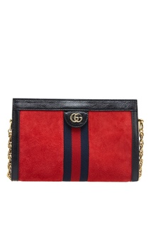 Красная сумка из замши Ophidia Gucci