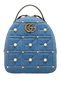 Рюкзак из денима GG Marmont Gucci