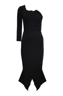 Черное асимметричное платье Roland Mouret