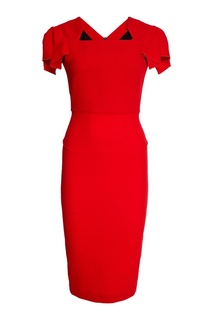 Красное шерстяное платье Roland Mouret