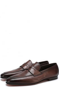 Кожаные пенни-лоферы Santoni