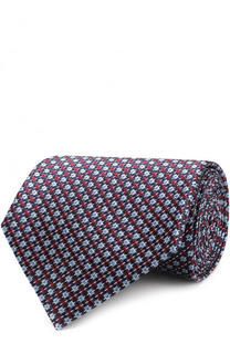 Шелковый галстук с узором Ermenegildo Zegna